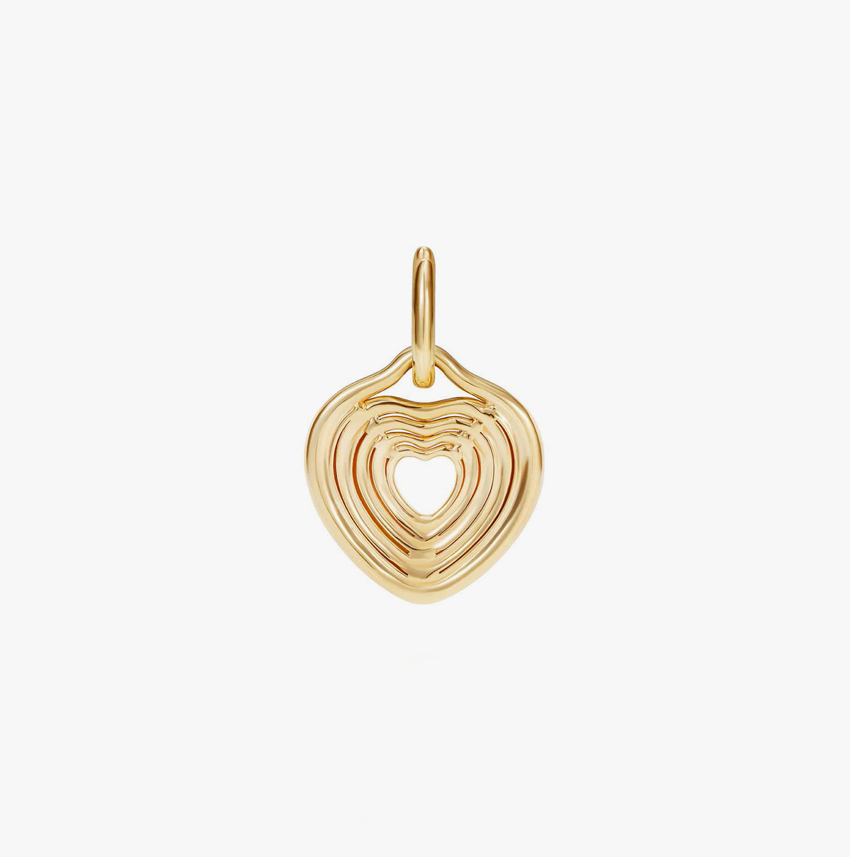 Cushioned lines heart small pendant