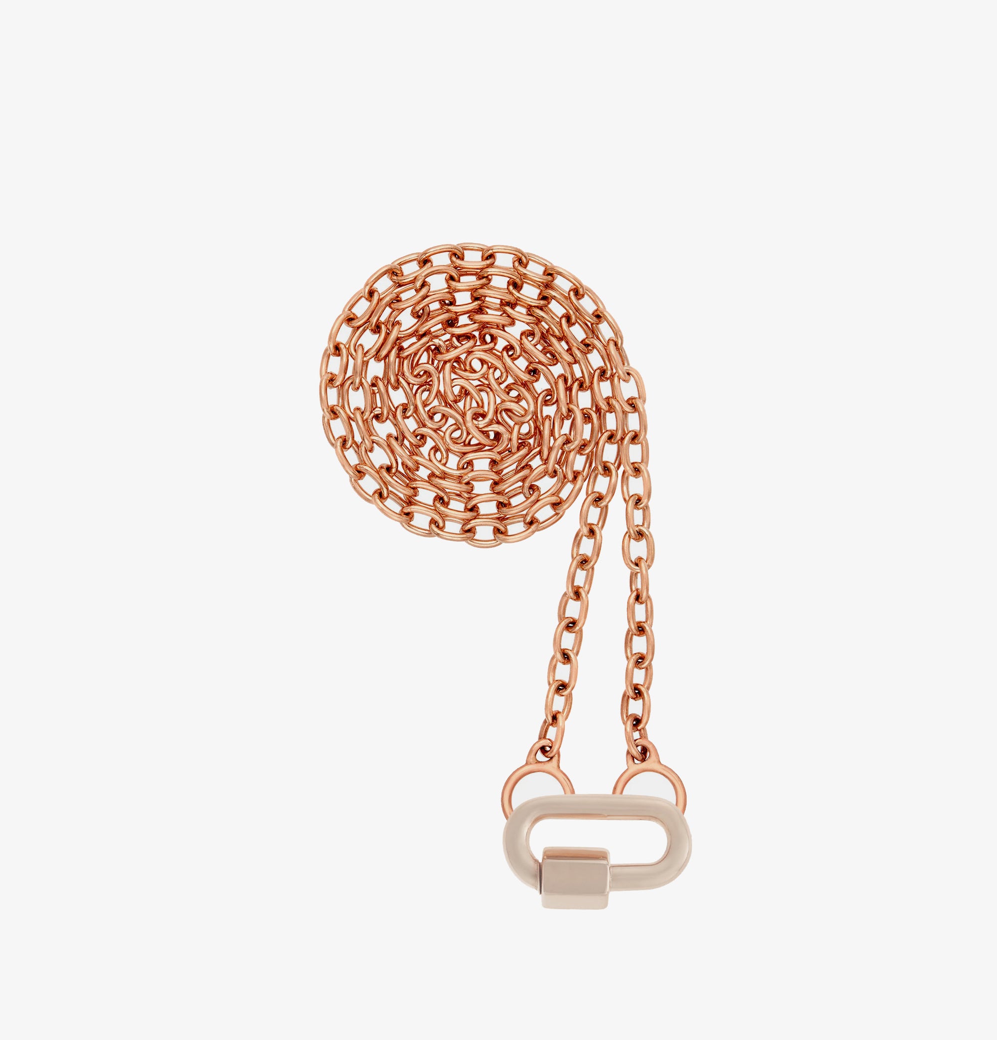 Rose gold pully chain and chubby medium lock
