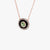 Mina pendant necklace with green tourmaline, diamonds, and black enamel