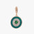 Petrol green enamel eye charm with tsavorite and diamonds