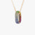 Rainbow link necklace with tsavorites and sapphires