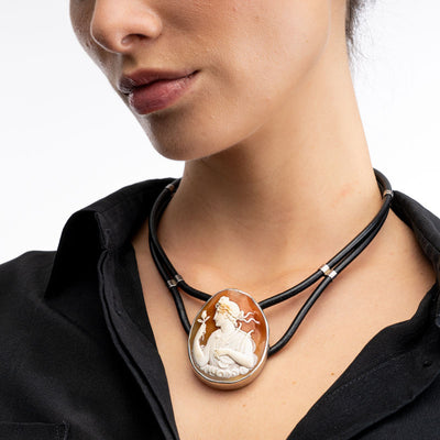 Terpsichore Muse of Dance Cameo Necklace